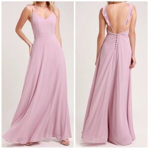 Lulus Women’s Meteoric Rise Mauve Maxi  Bridesmaid Dress